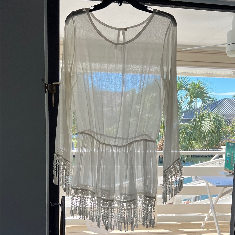 Elegant White Beach Cover-up